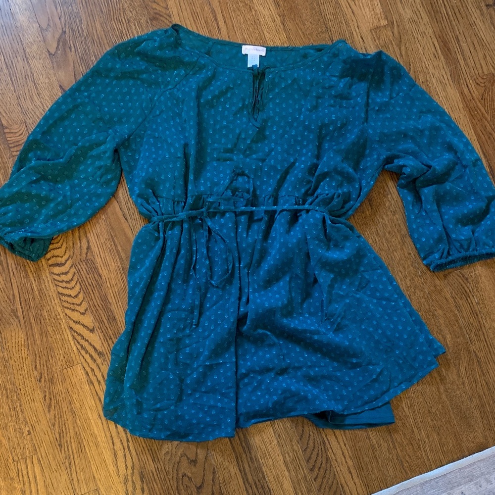 Motherhood Maternity Teal Blouse